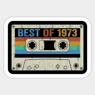 Best Of 1973 51st Birthday Gifts Cassette Tape Vintage Sticker